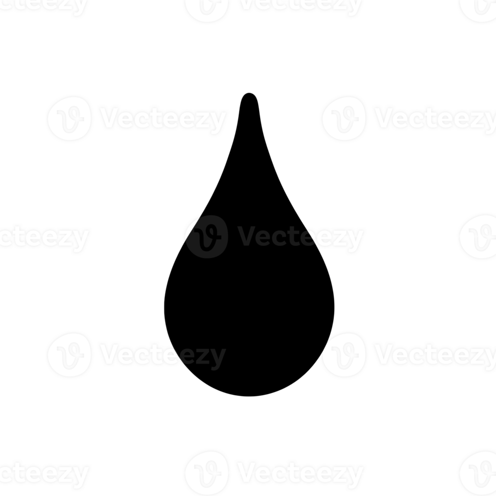 Water Drop Black Outline Icon on Transparent Background png