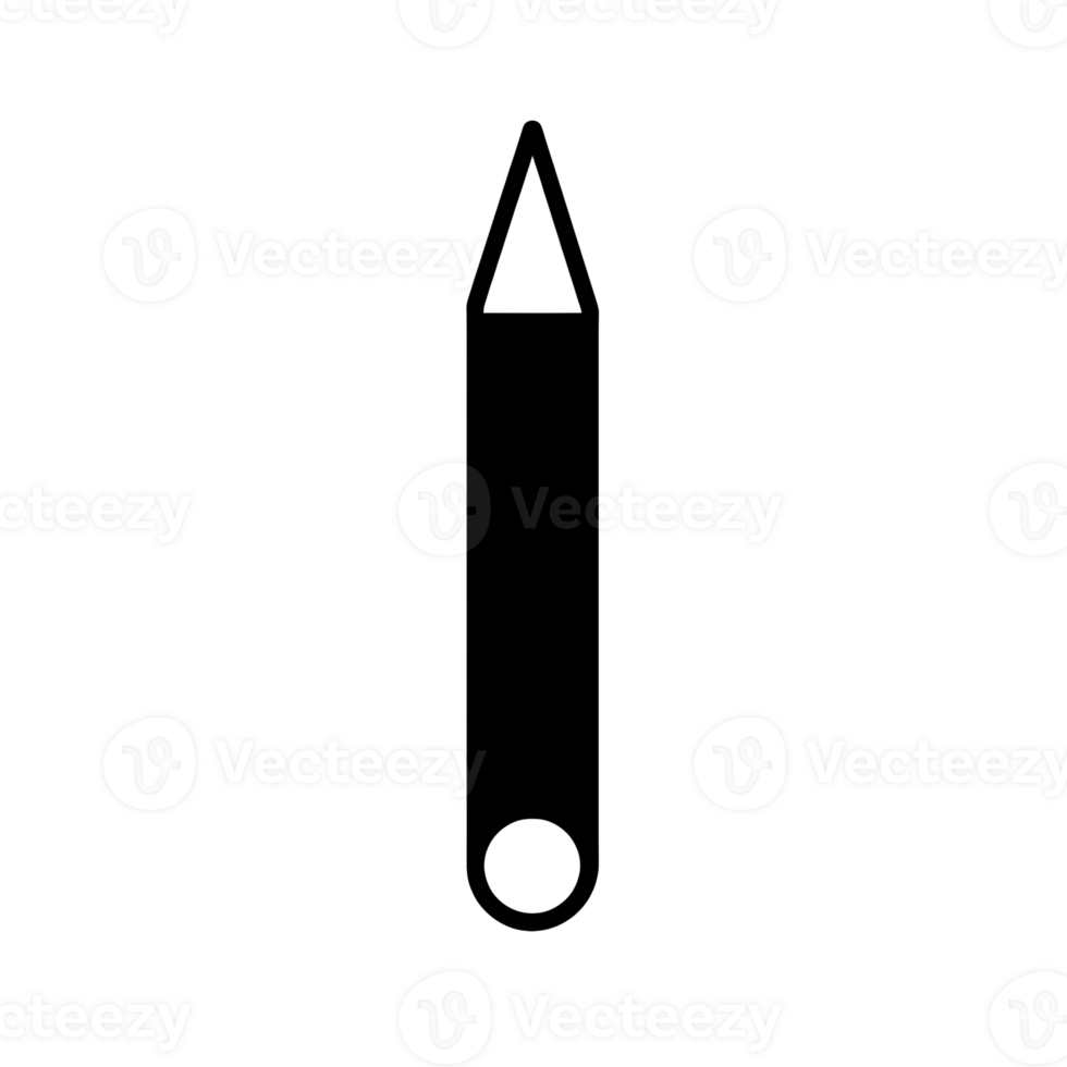 Classic Pencil Black Outline Icon on Transparent Background png