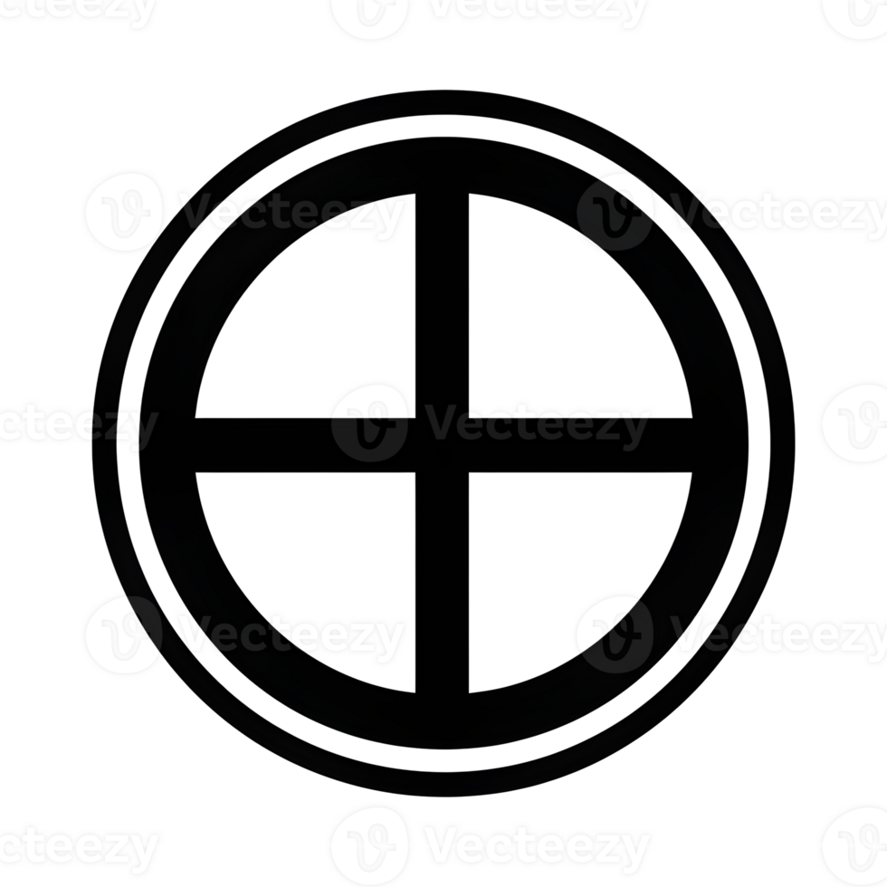 Crossed Circle Black Outline Icon on Transparent Background png