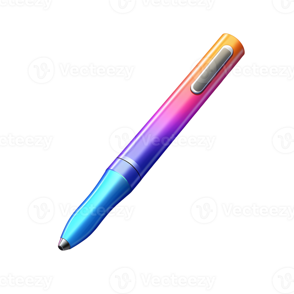 Pen Gradient 3D Icon On Transparent Background png