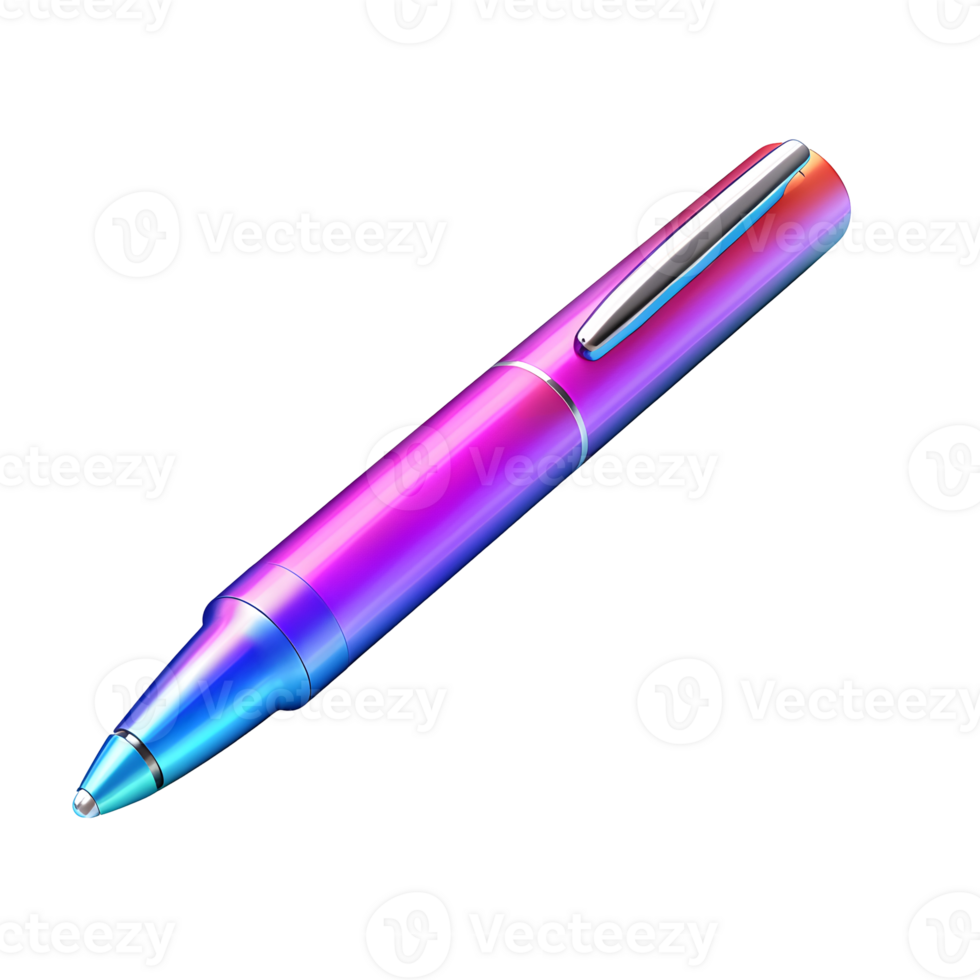 School Pen Gradient 3D Icon On Transparent Background png