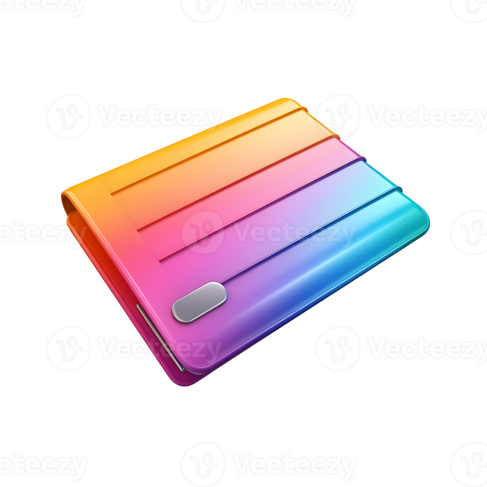 Wallet Gradient 3D Icon On Transparent Background png