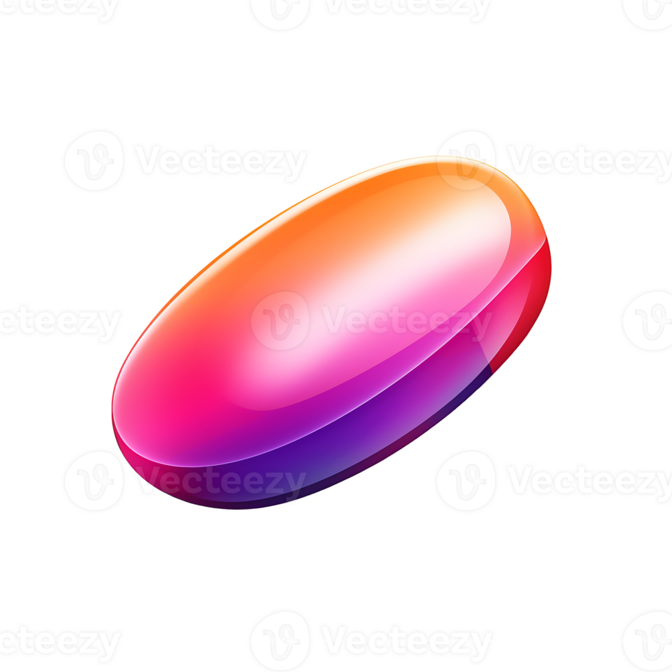Medicine Tablet Gradient 3D Icon On Transparent Background png