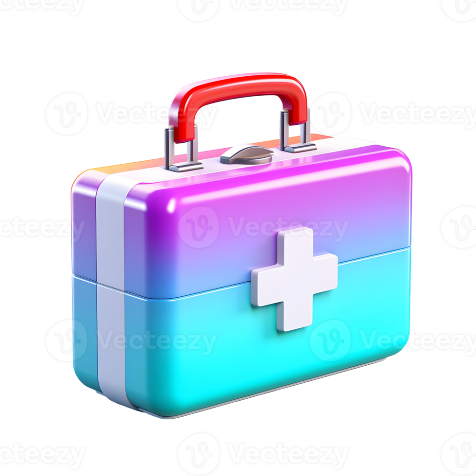 Medical Case Gradient 3D Icon On Transparent Background png