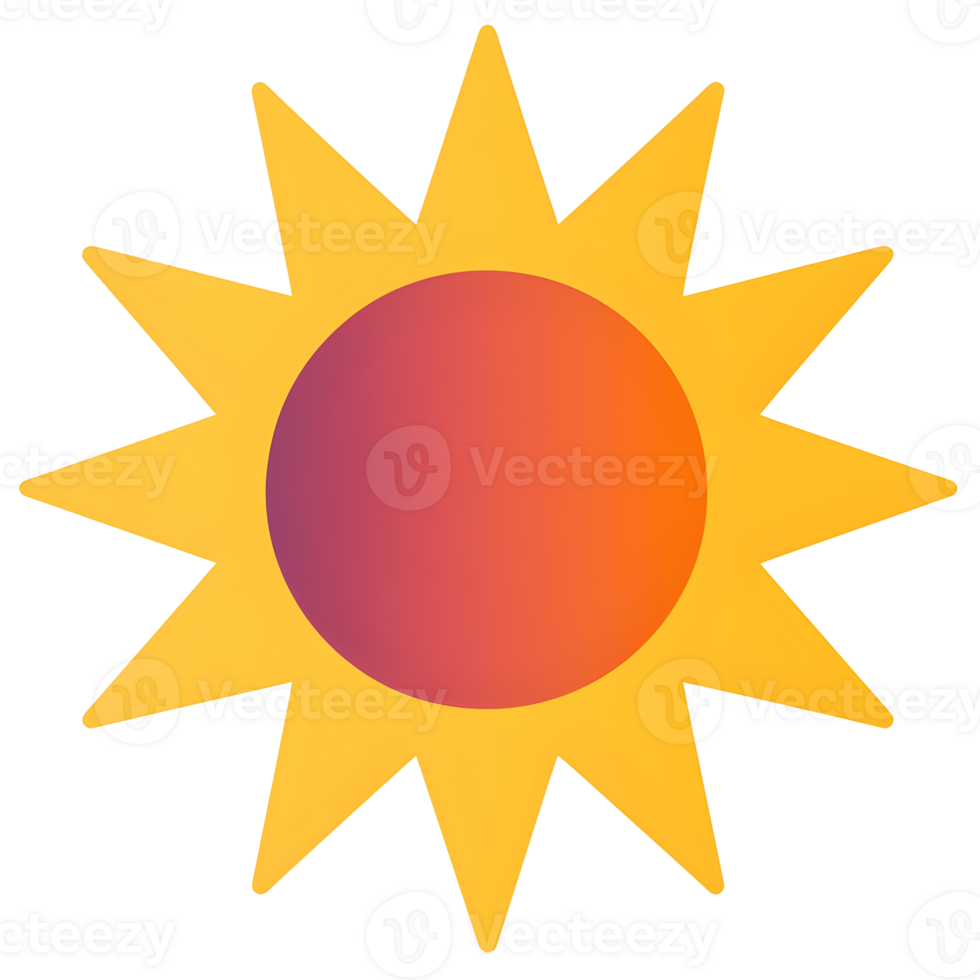 Sun Pastel Icon On Transparent Background png