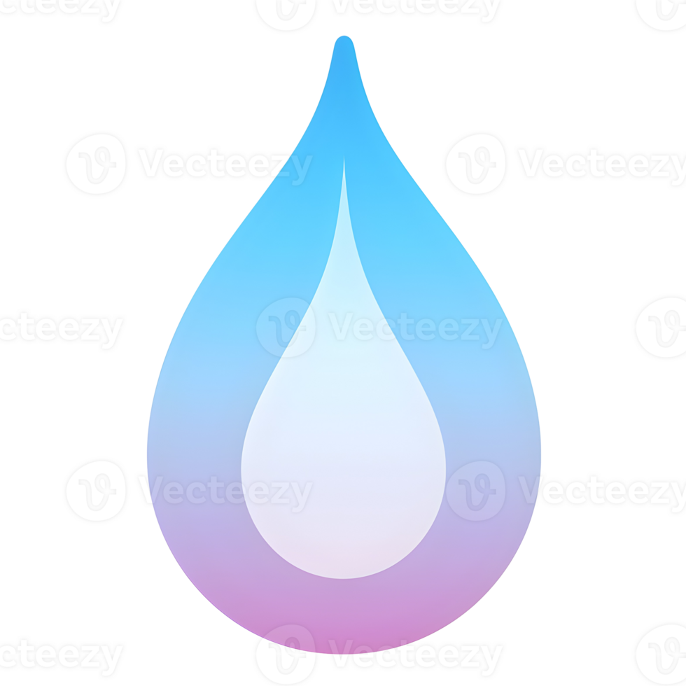 Water Drop Pastel Icon On Transparent Background png