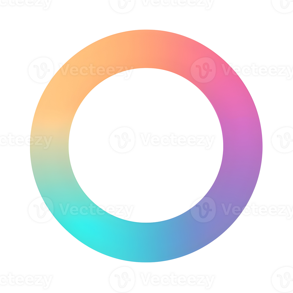 Gradient Circle Pastel Icon On Transparent Background png