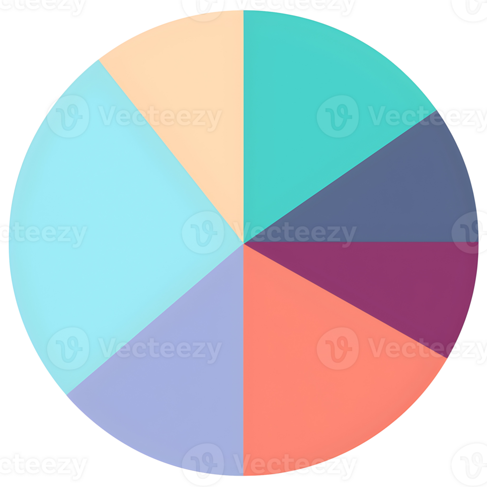 Pie Chart Pastel Icon On Transparent Background png