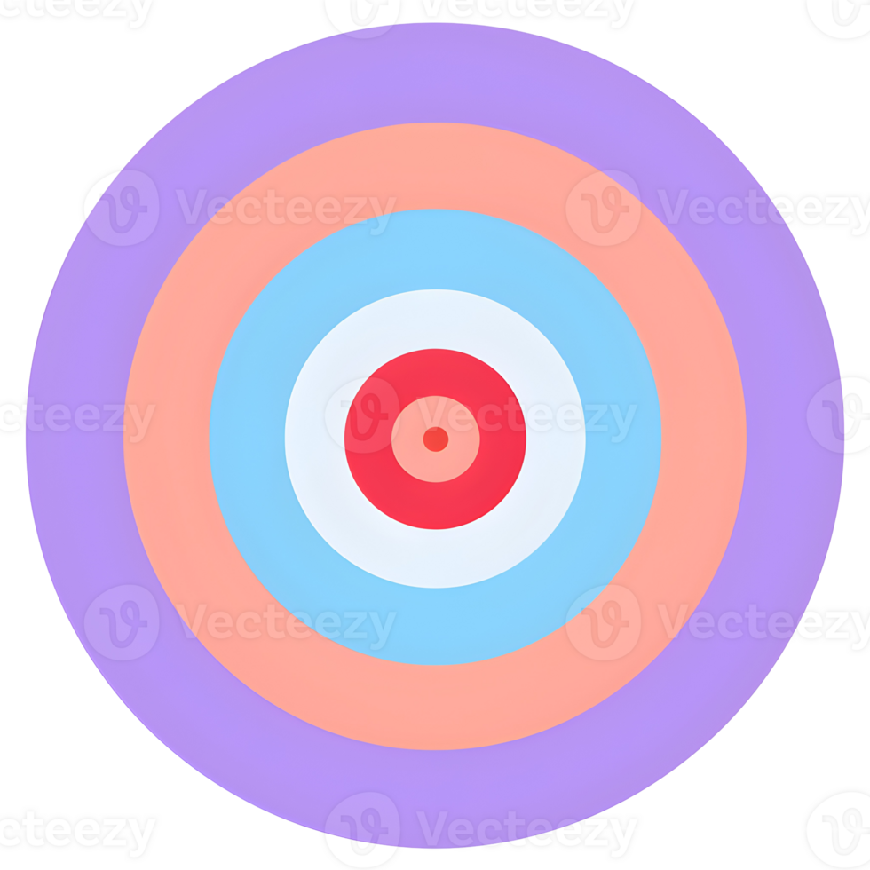 Bullseye Target Pastel Icon On Transparent Background png