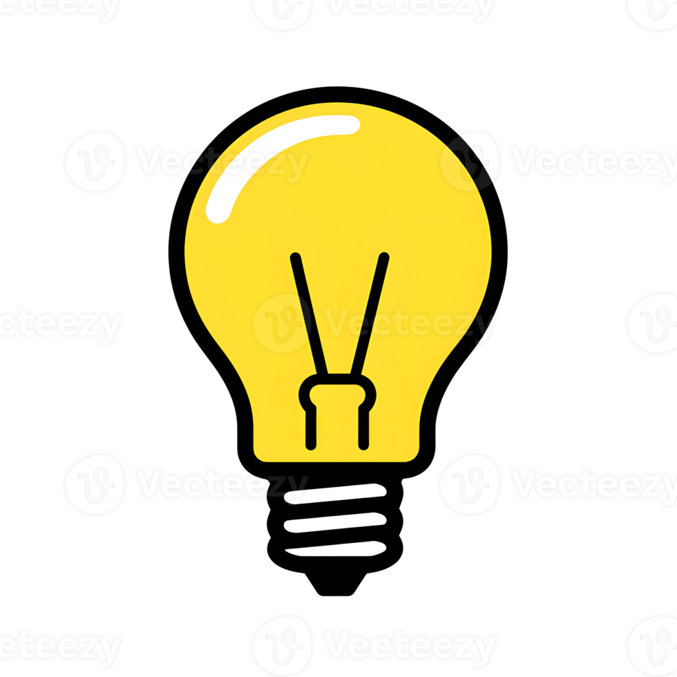 Lightbulb Lineal Color Icon On Transparent Background png
