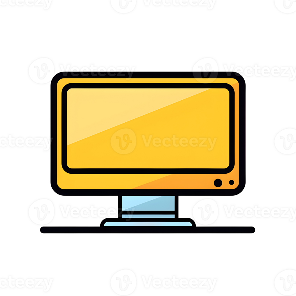 Desktop Computer Lineal Color Icon On Transparent Background png