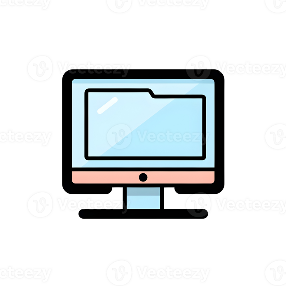 Desktop Monitor Lineal Color Icon On Transparent Background png