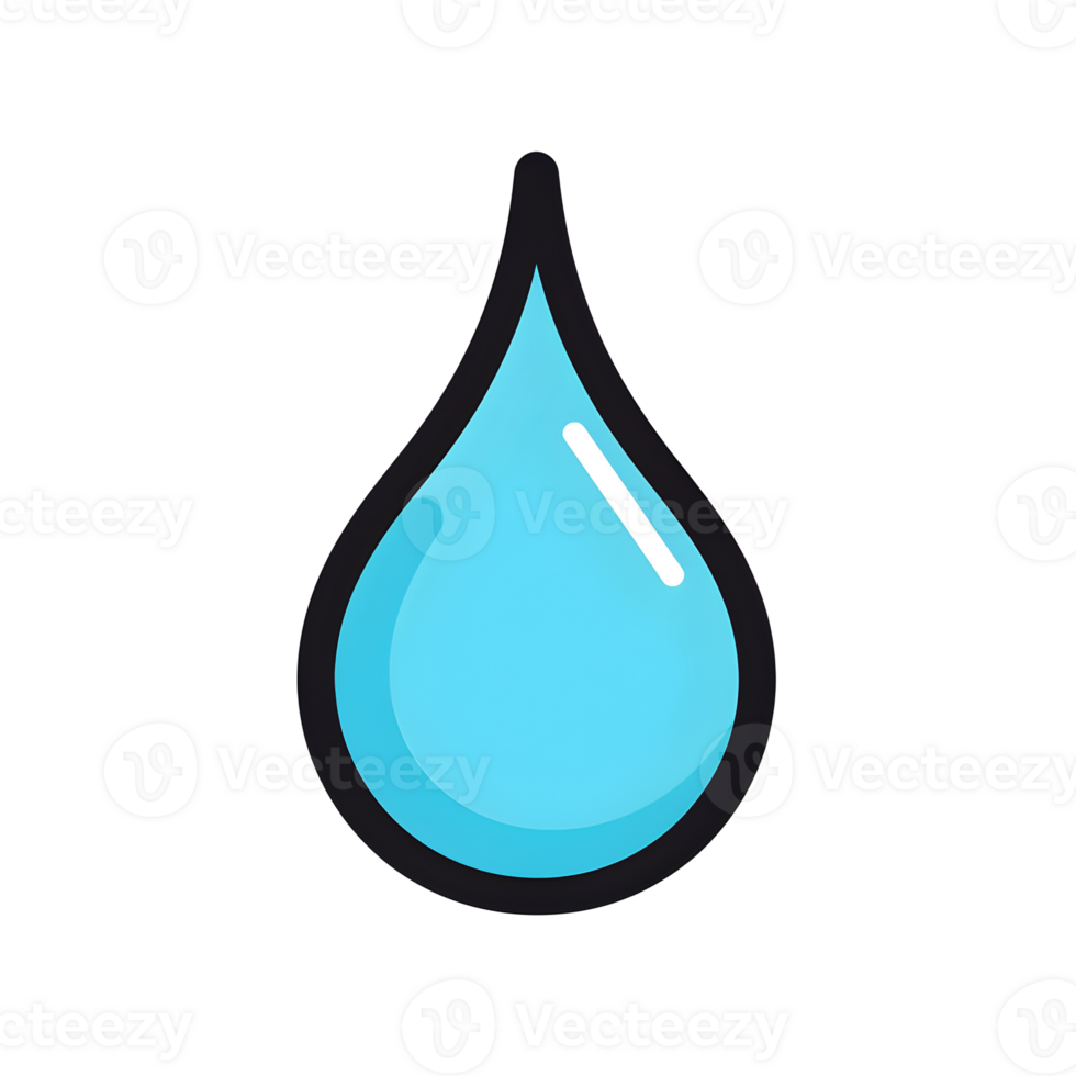 Water Droplet Lineal Color Icon On Transparent Background png