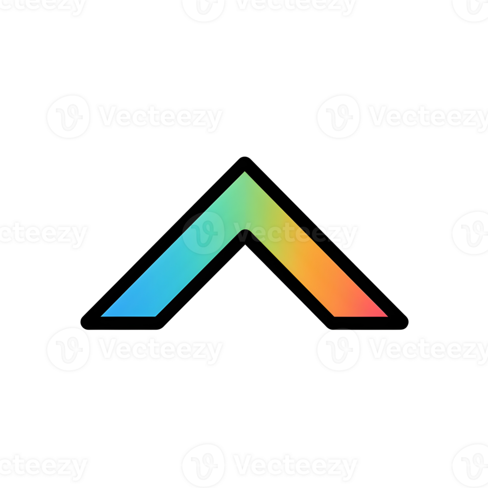 Upward Arrow Lineal Color Icon On Transparent Background png