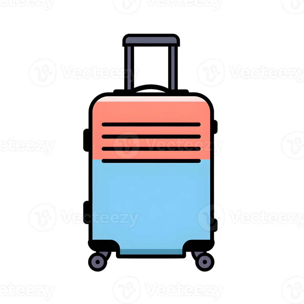 Holiday Suitcase Lineal Color Icon On Transparent Background png