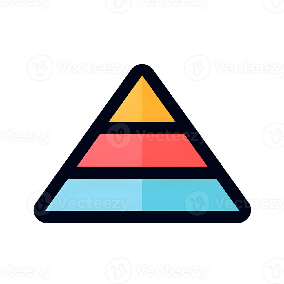 Pyramid Lineal Color Icon On Transparent Background png