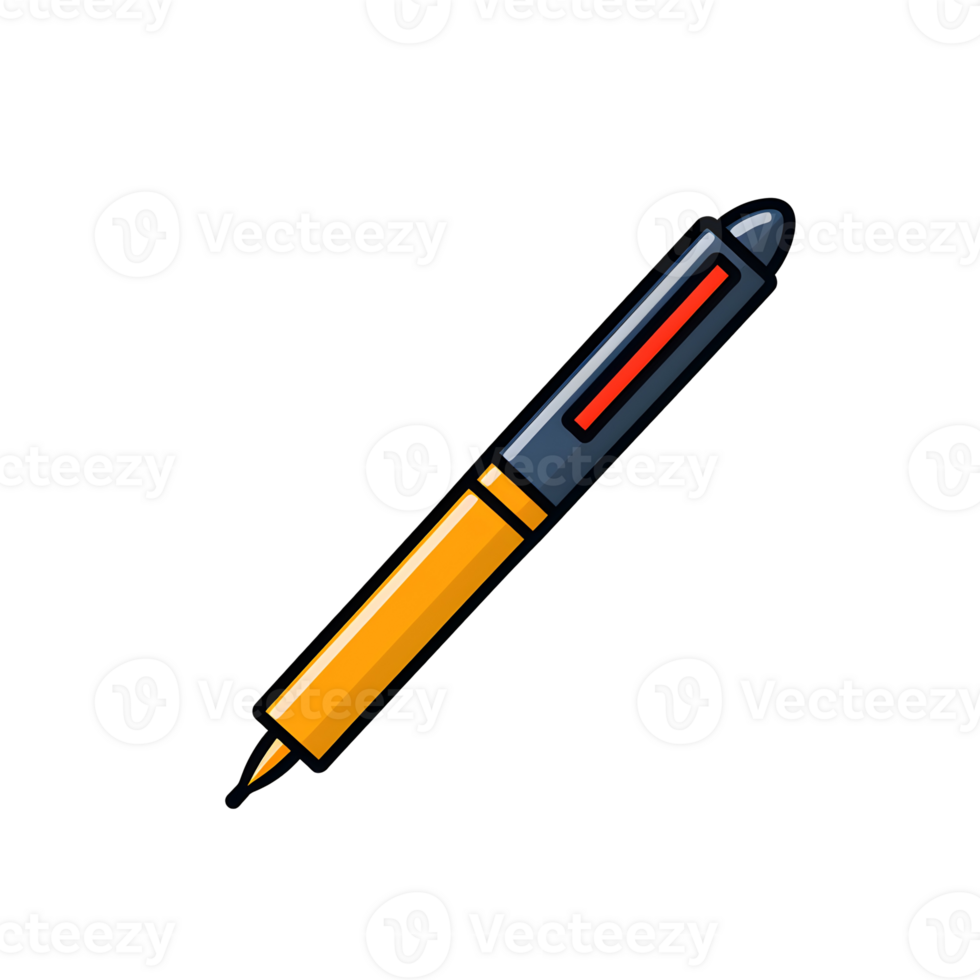 Fountain Pen Lineal Color Icon On Transparent Background png