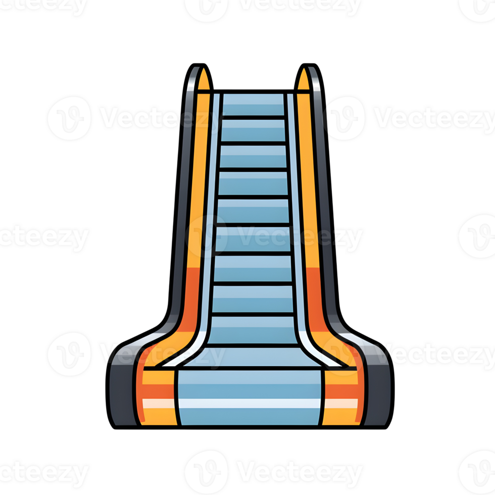 Escalator Lineal Color Icon On Transparent Background png