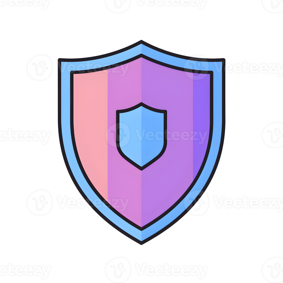Shield Lineal Color Icon On Transparent Background png