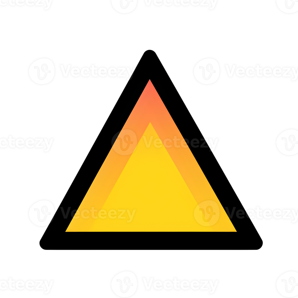Caution Triangle Lineal Color Icon On Transparent Background png