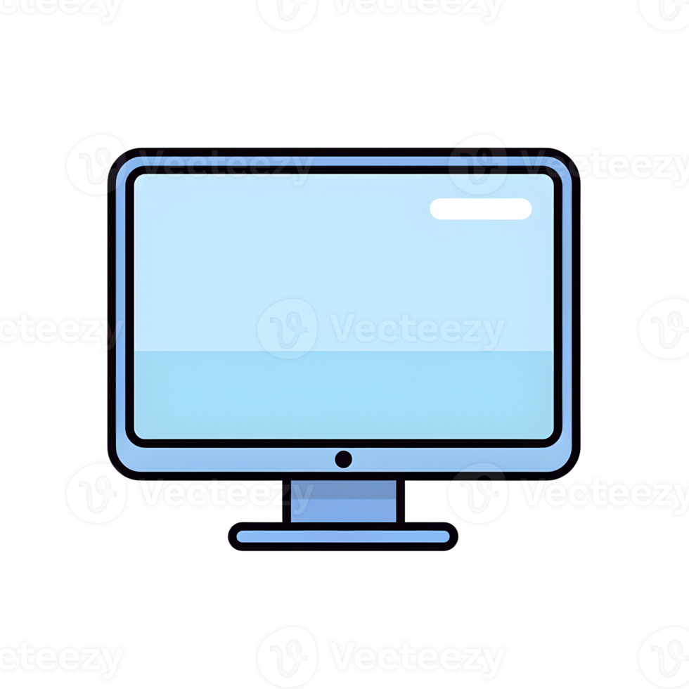 Computer Monitor Lineal Color Icon On Transparent Background png