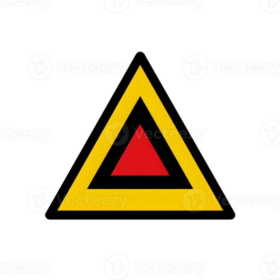 Warning Triangle Lineal Color Icon On Transparent Background png