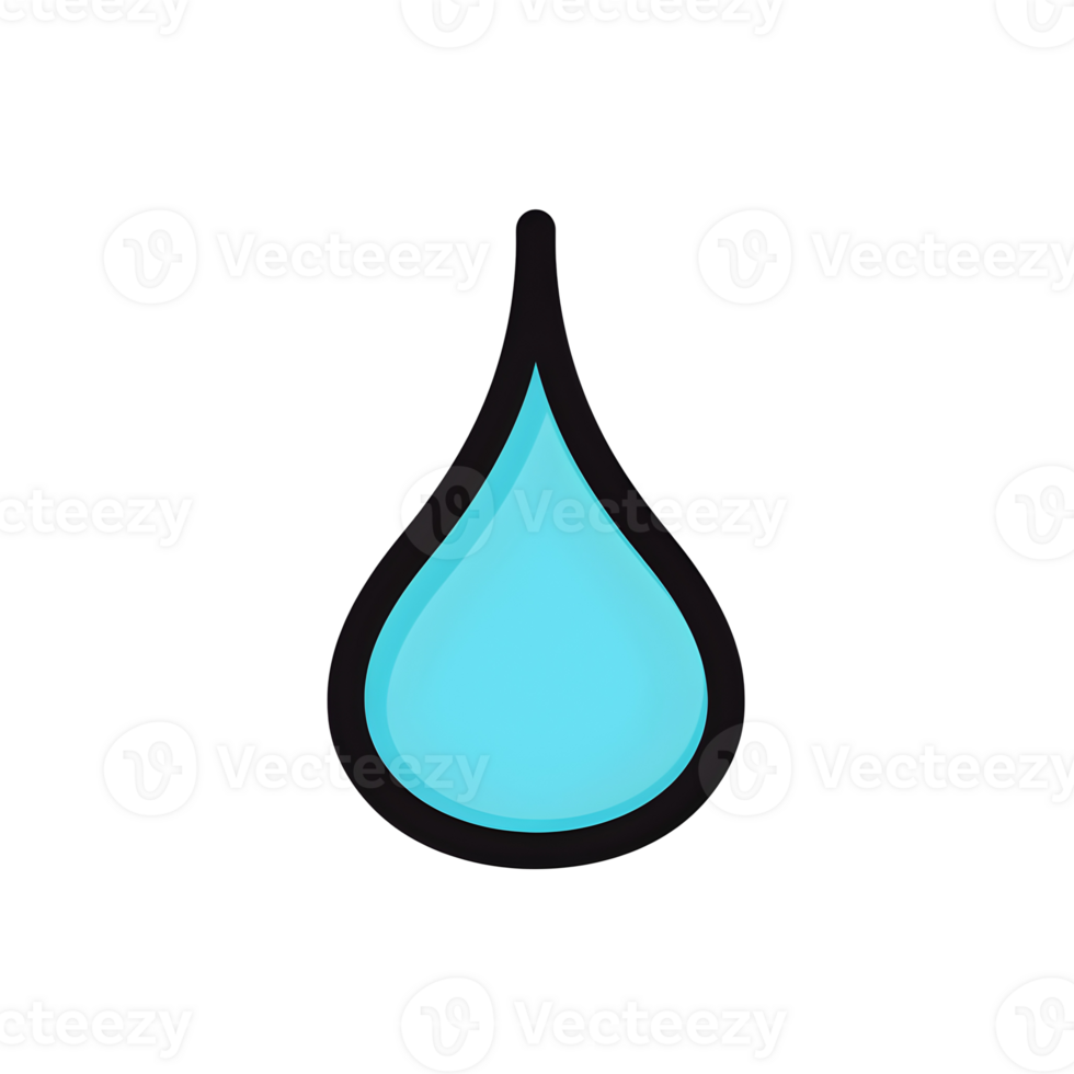 Water Drop Lineal Color Icon On Transparent Background png