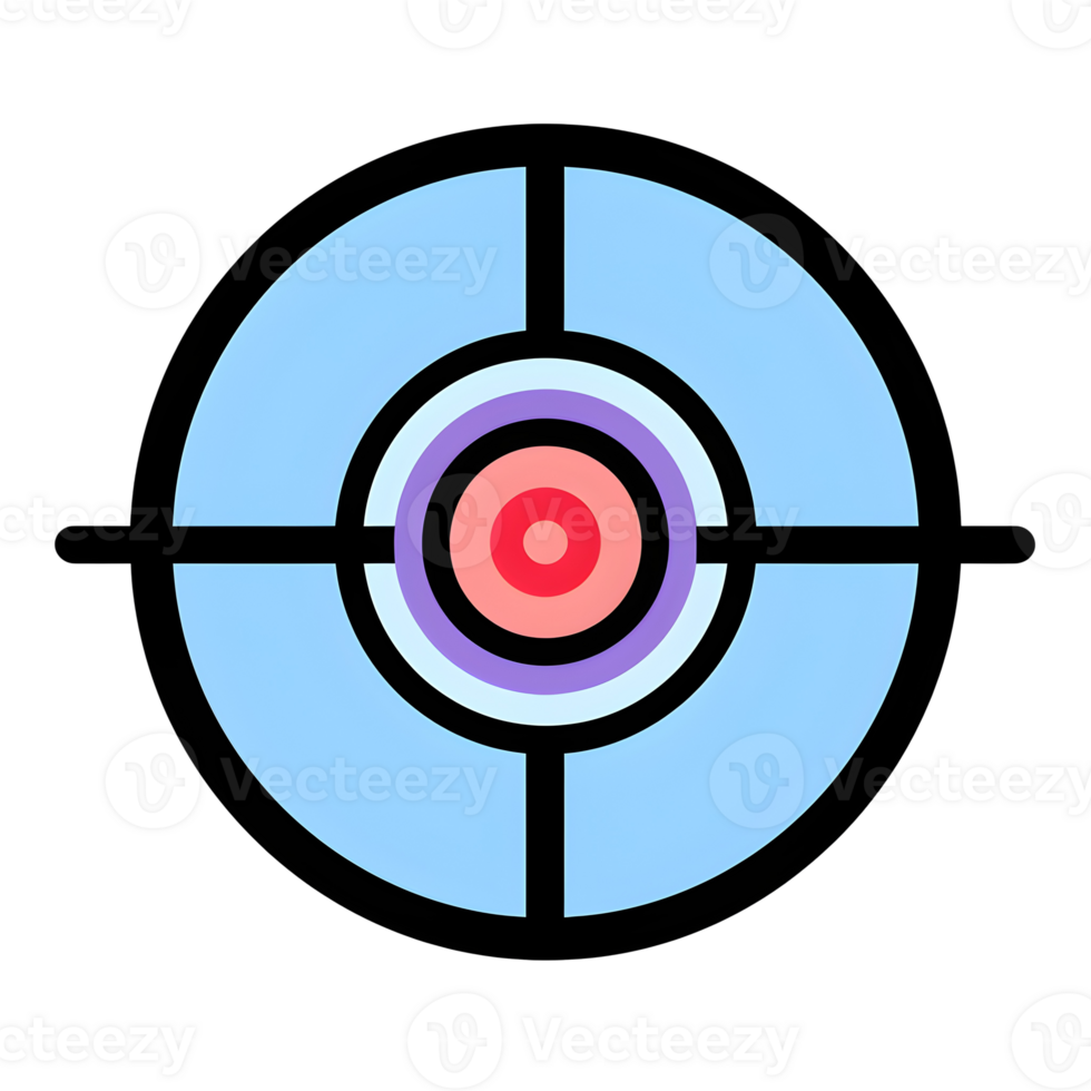Target Crosshair Lineal Color Icon On Transparent Background png