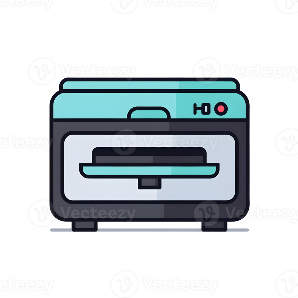 Printer Lineal Color Icon On Transparent Background png