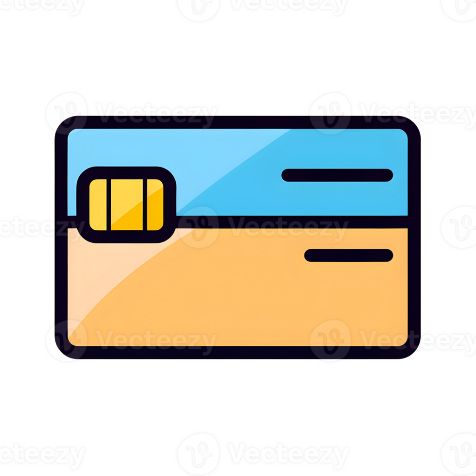 Credit Card Lineal Color Icon On Transparent Background png