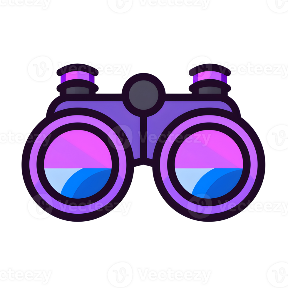 Binoculars Lineal Color Icon On Transparent Background png