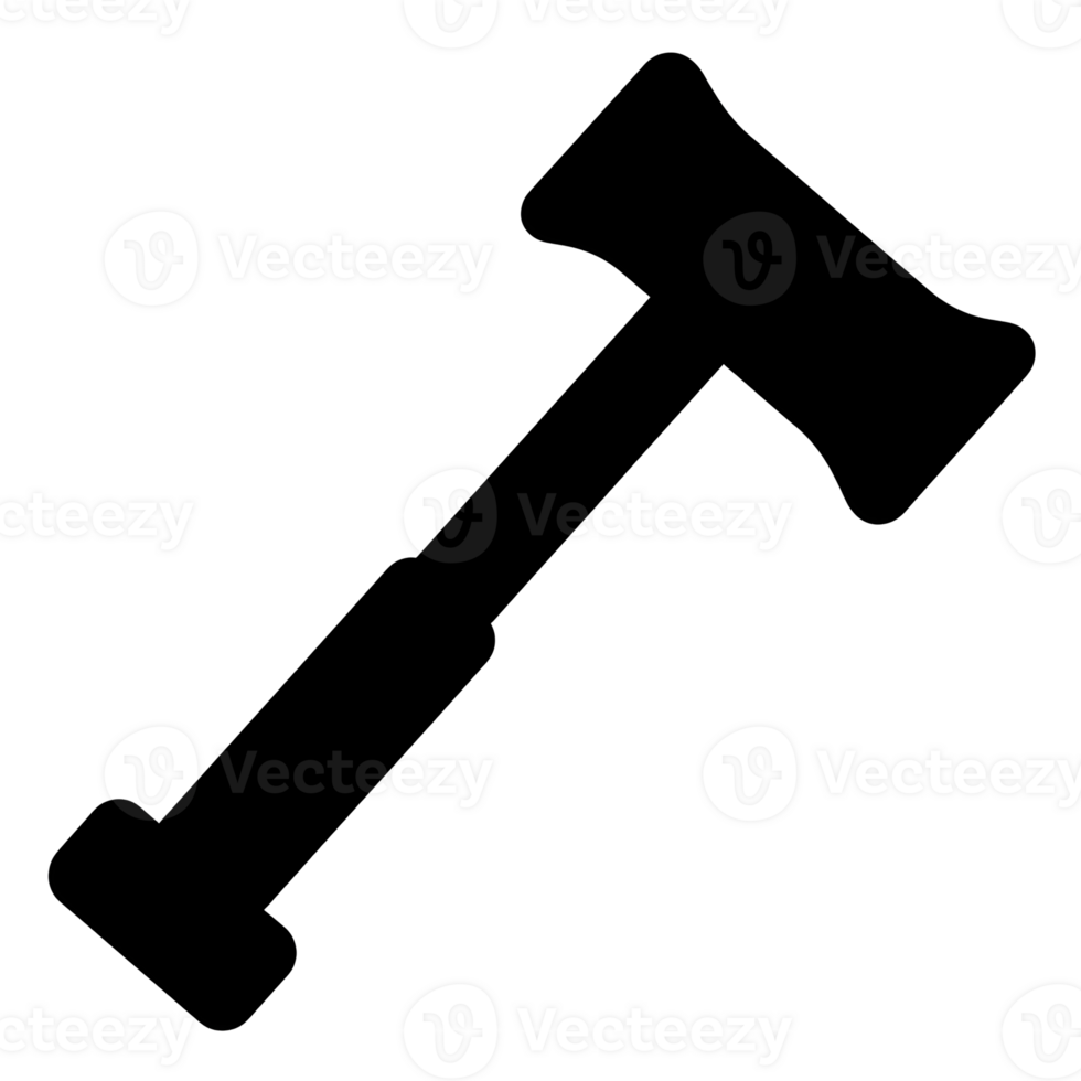 Hammer Silhouette Icon On Transparent Background png