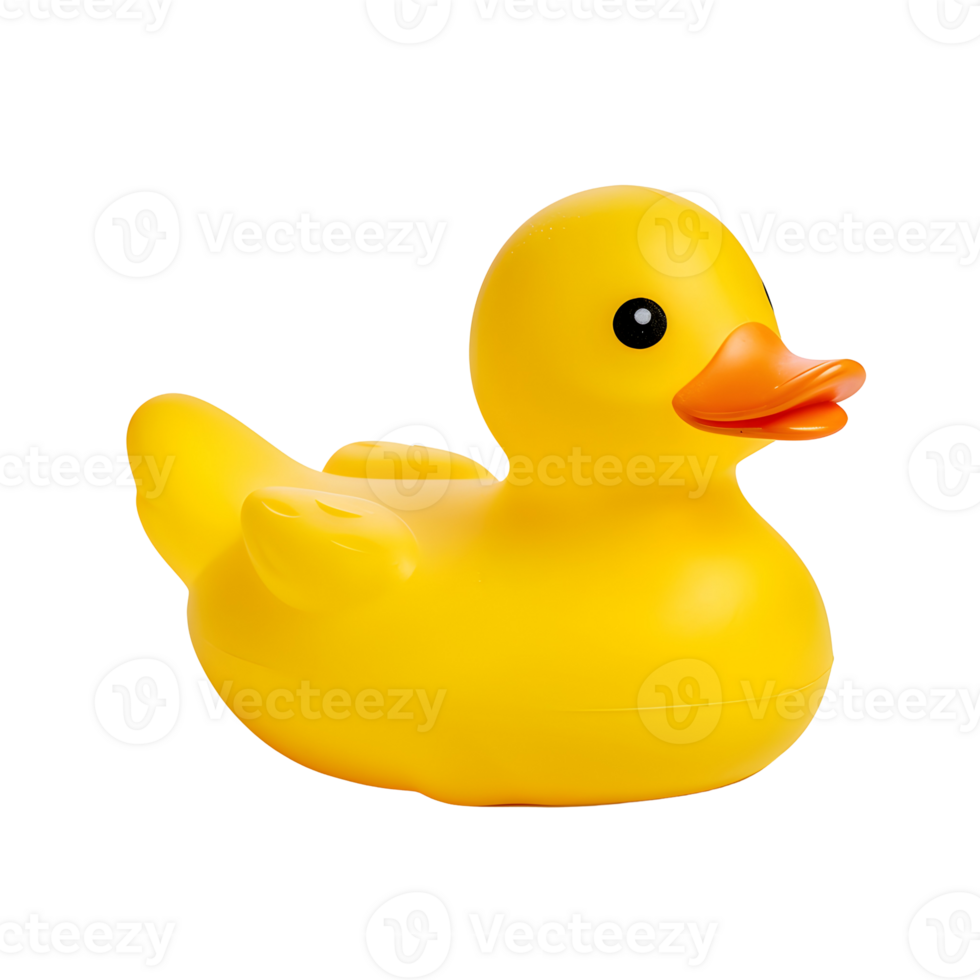 Yellow Rubber Duck Photograph On Transparent Background png