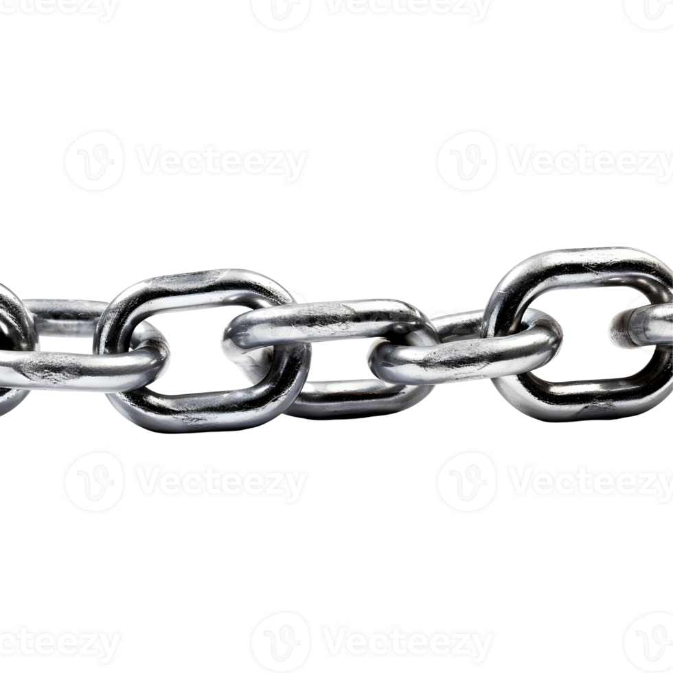 Metal Chain Close Up Photograph On Transparent Background png