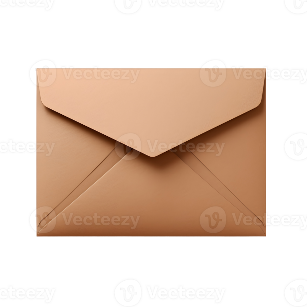 Classic Brown Paper Envelope Photograph On Transparent Background png