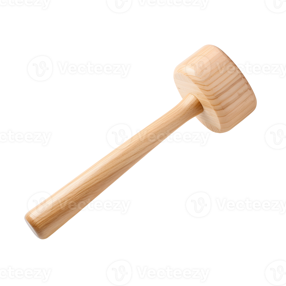 Light Wooden Mallet Photograph On Transparent Background png