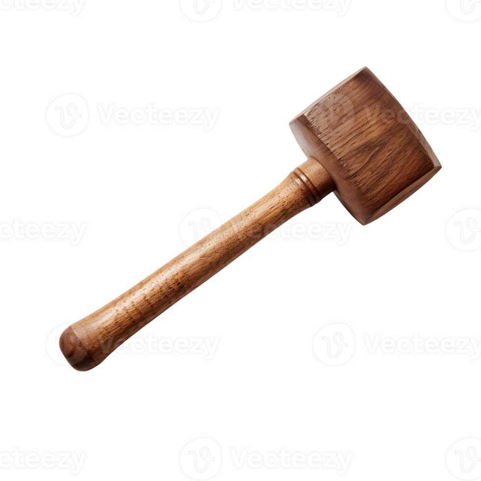 Sturdy Wooden Mallet Photograph On Transparent Background png