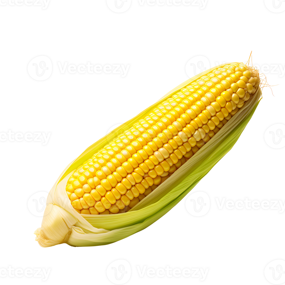 Fresh Corn on the Cob Photograph On Transparent Background png