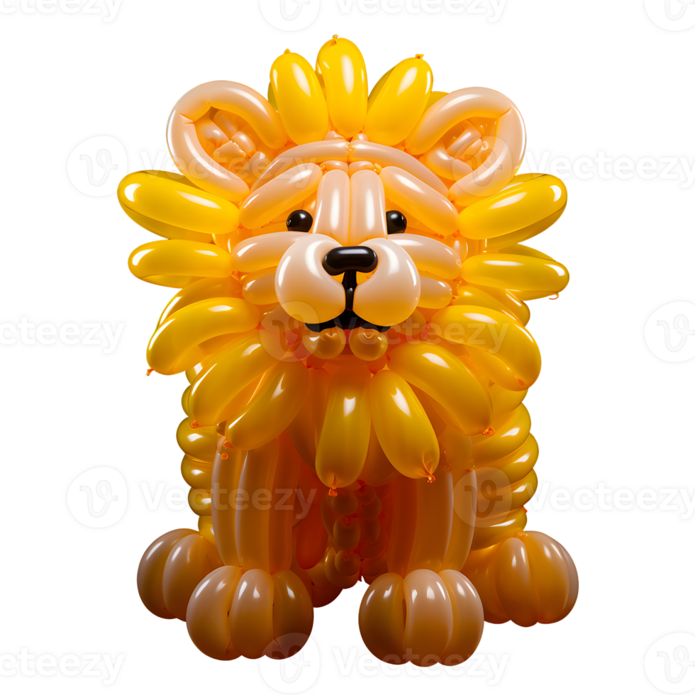 Balloon Lion Sculpture Photograph On Transparent Background png