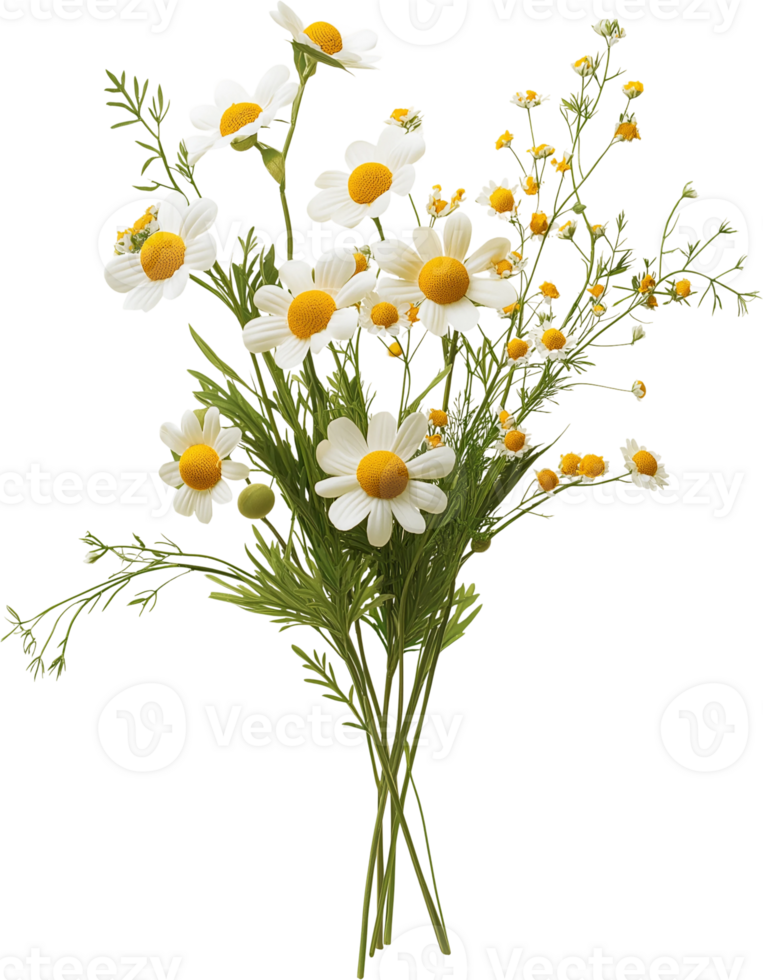 A bouquet of white daisies is shown png
