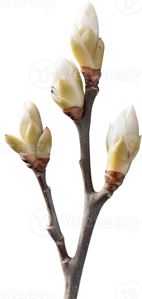 A branch of a tree with white flowers png