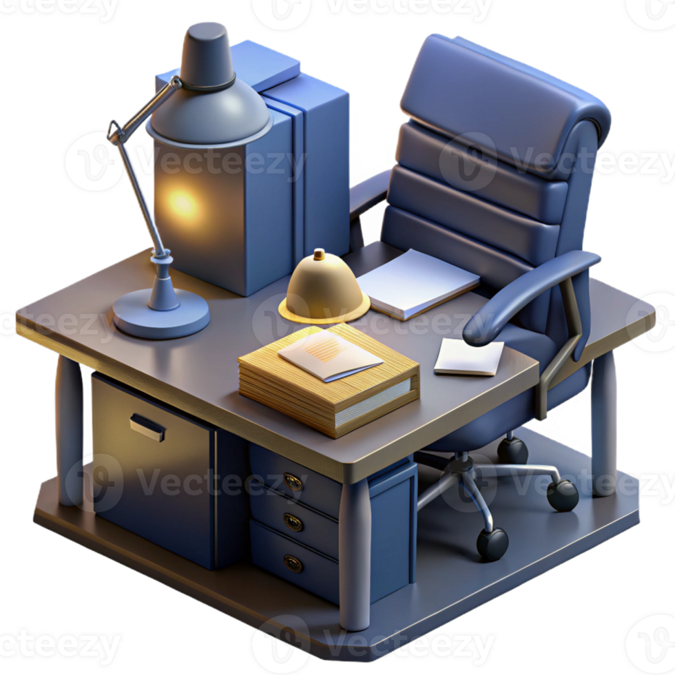 wonderful contemporary A private investigator's office, dimly lit by a desk lamp, files scattered across the desk, gritty realistic noir style professional png