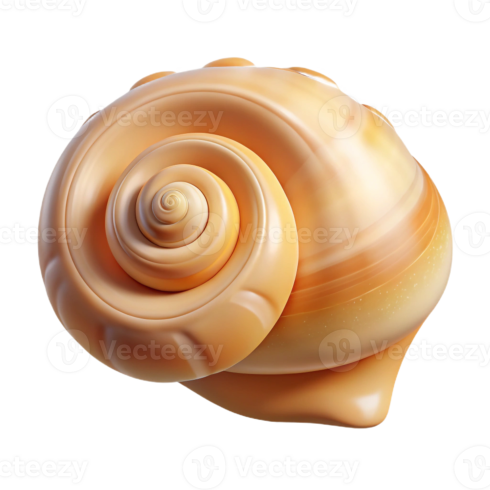 wonderful classic A spiral seashell resting on white sand, beach scene, soft natural light, realistic style authentic png