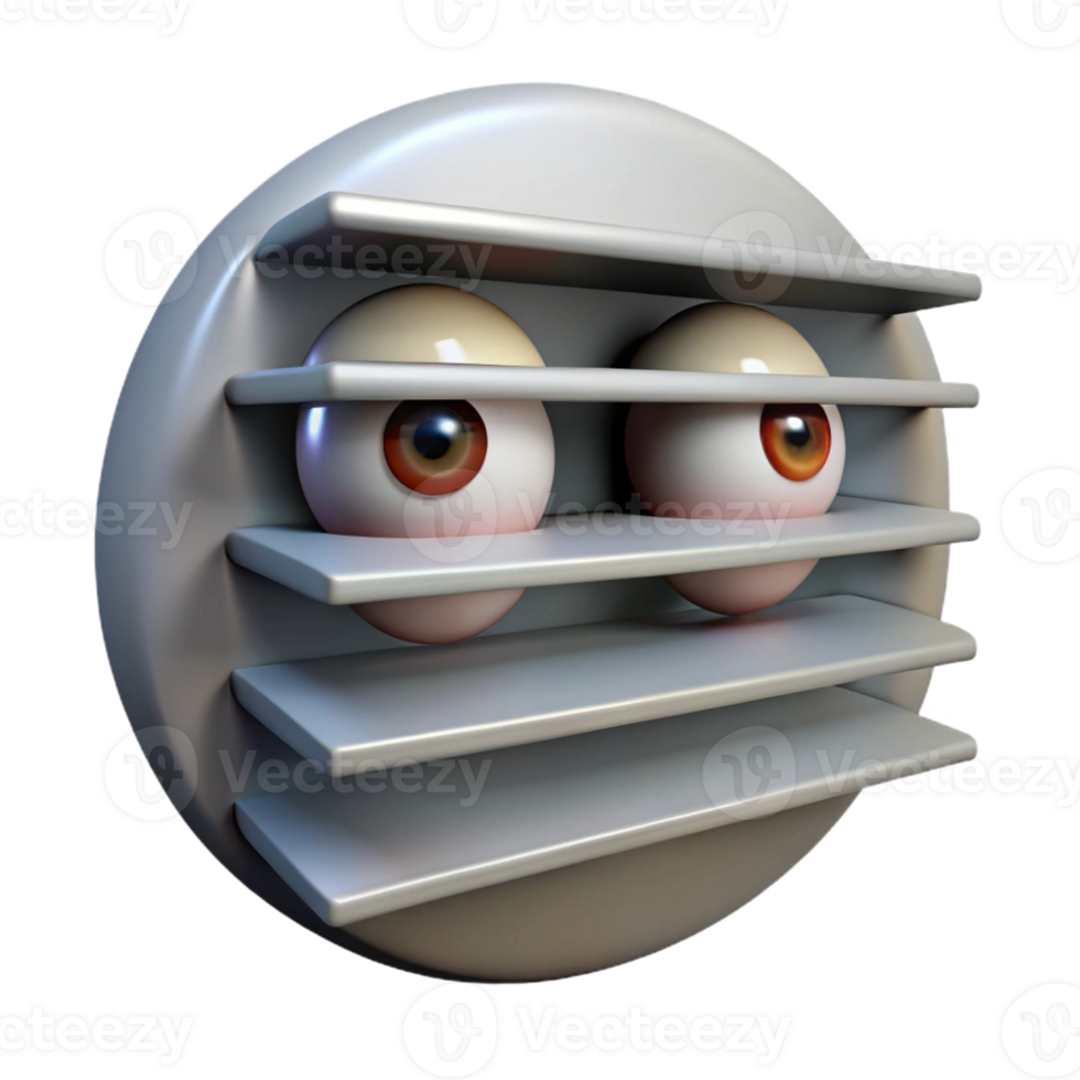 extraordinary rustic A pair of eyes peering through Venetian blinds, harsh lighting, paranoid noir atmosphere high quality png