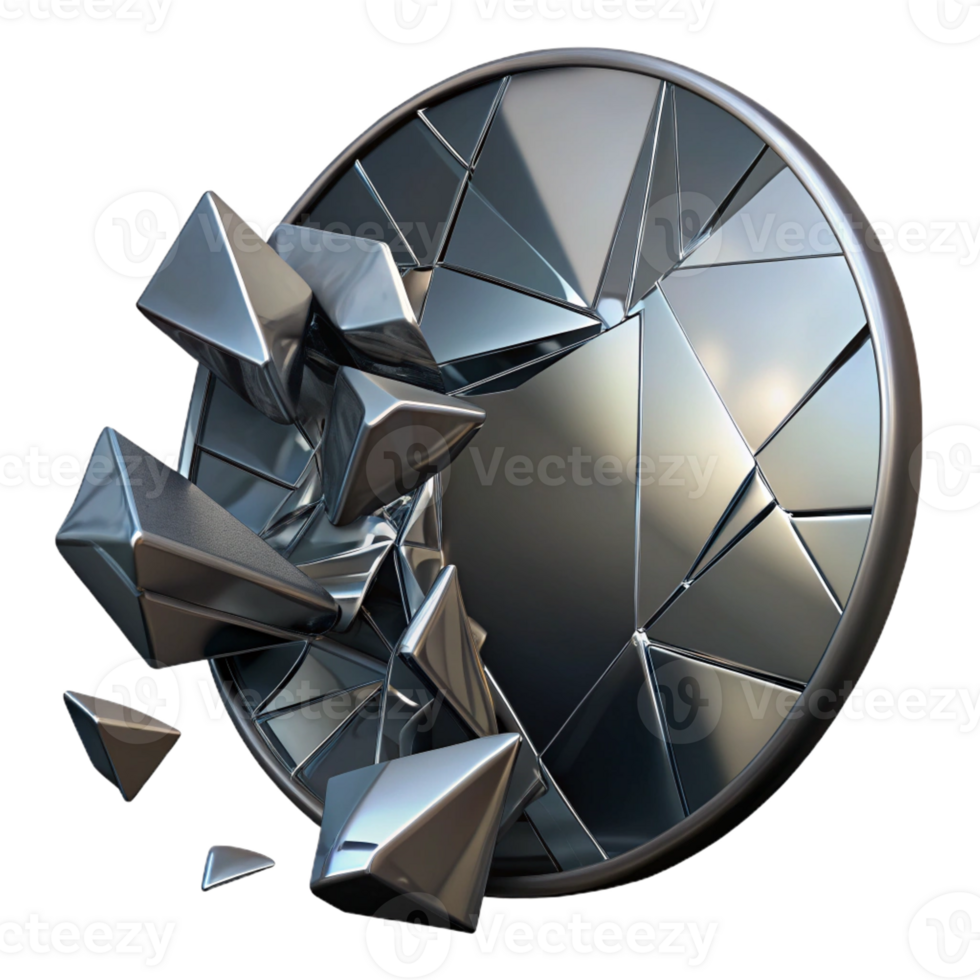 vibrant creative A shattered mirror reflecting a fragmented image, symbolic noir imagery, unsettling atmosphere professional png