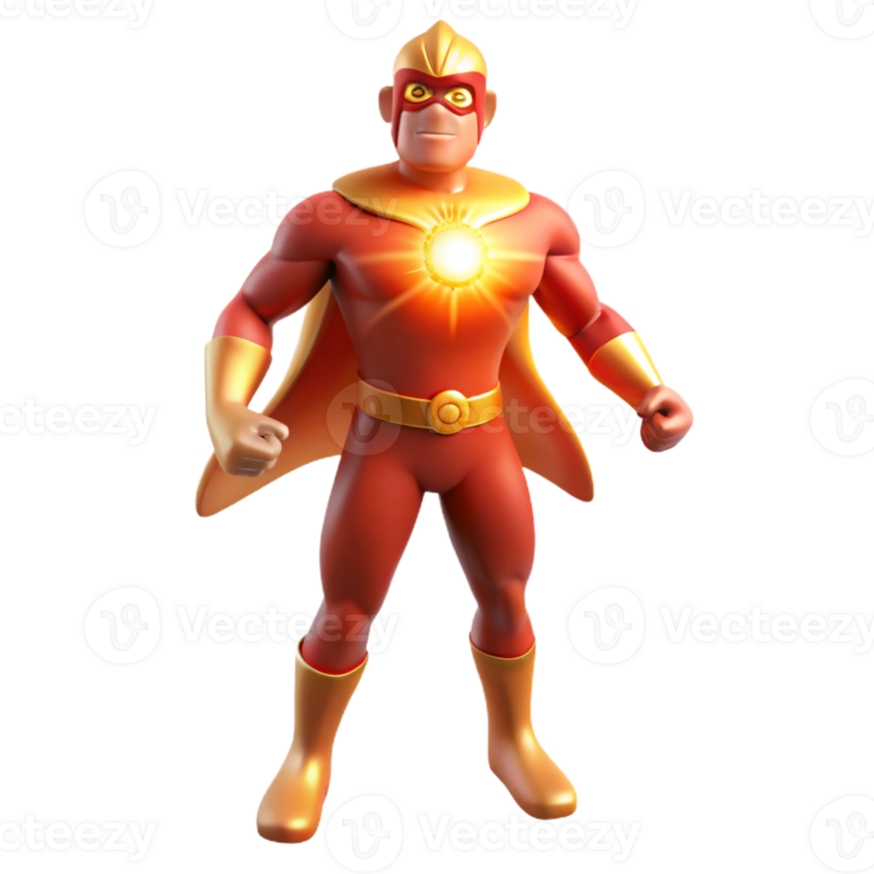 dramatic minimalist A superhero made of pure energy, radiating light and heat, lit from within in a radiant, glowing style genuine png