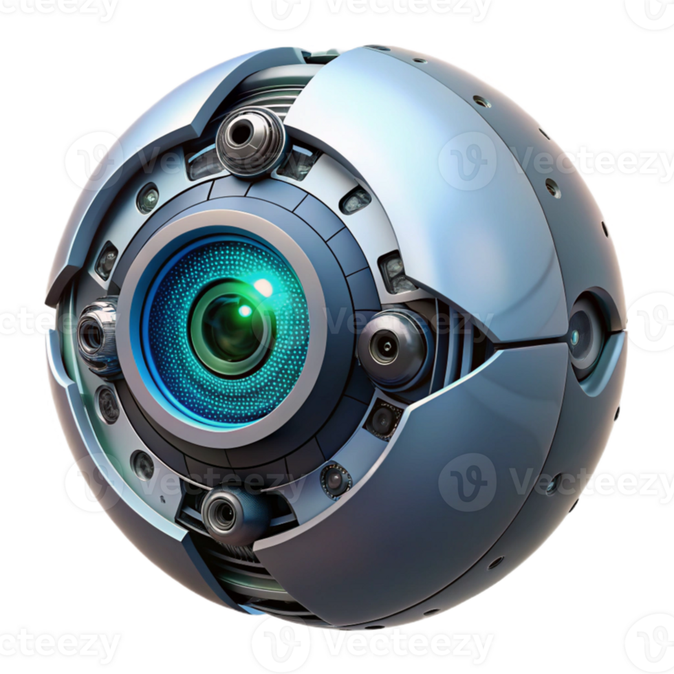 elegant classic A close-up of a cyborg's eye, revealing intricate mechanical details. Dramatic, focused lighting. Cyberpunk aesthetic premium png