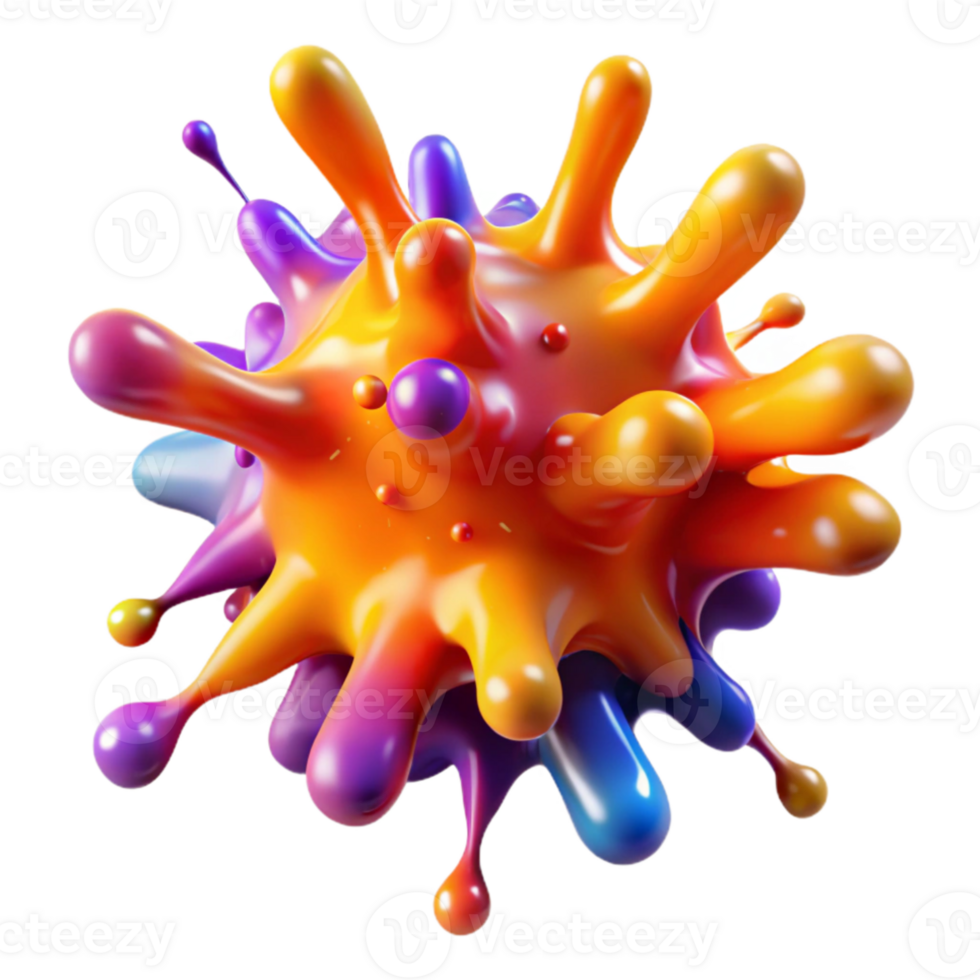 dramatic abstract A chaotic explosion of vibrant, paint splatters, frozen in mid-air, illuminated by a harsh, contrasting light, with a dynamic, action painting style original png