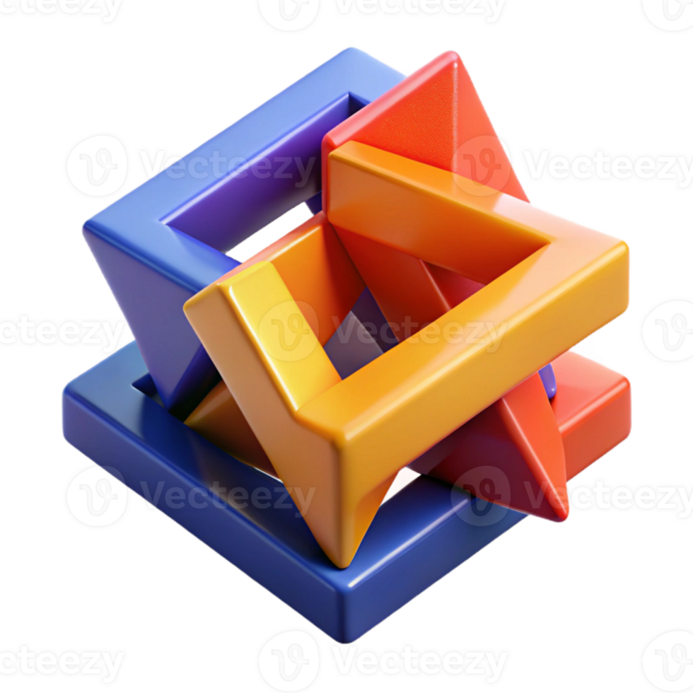 beautiful abstract A dynamic composition of intersecting, geometric planes, in bold, contrasting colors, illuminated by a dramatic, directional light, with a constructivist art style high quality png