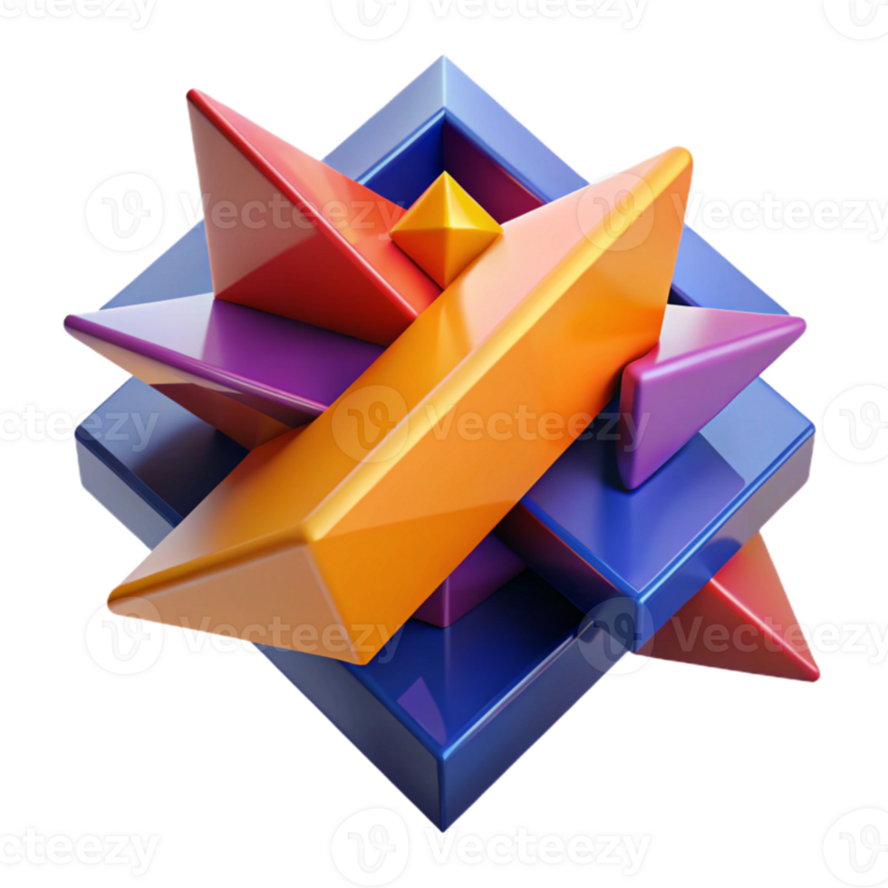 wonderful artistic A dynamic composition of intersecting, geometric planes, in bold, contrasting colors, illuminated by a dramatic, directional light, with a constructivist art style authentic png